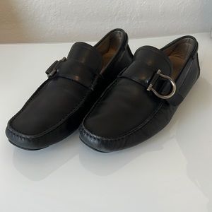 Salvatore Ferragamo Man Shoes in Leather Black Color size 8